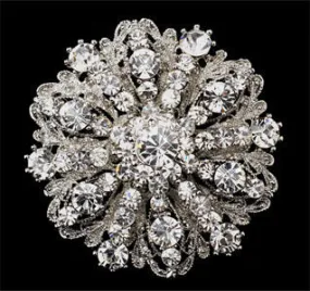 Dazzling Round Crystal Bridal Brooch or Hair Comb