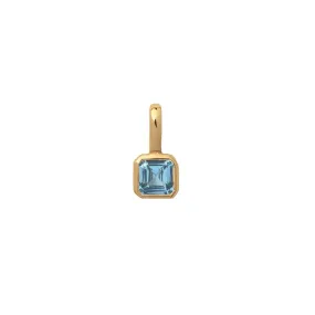 December Blue Zircon Square Charm