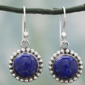 Deep Blue Majesty Lapis Lazuli and Sterling Silver Gemstone Dangle Earrings