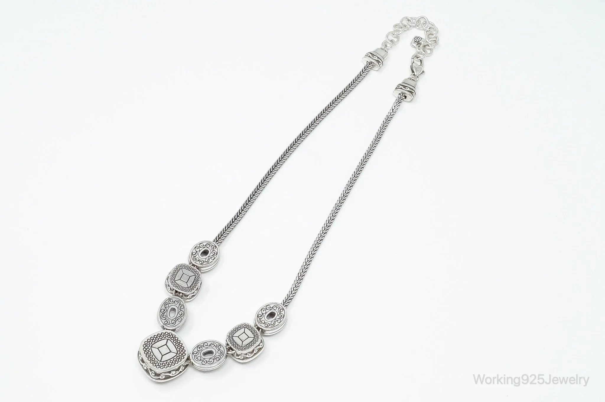 Designer Brighton 'Venus Rising" Crystal Toggle Sterling Silver Necklace