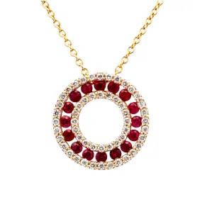 Diamond and Ruby Necklace