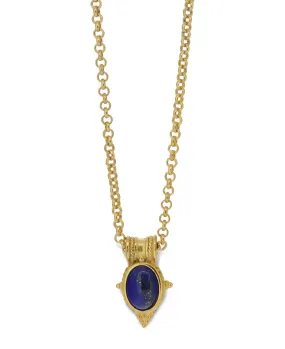 Egyptian Revival Necklace with Lapis