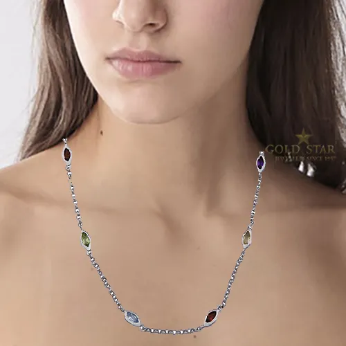 ELLE™  MULTI GEMSTONE NECKLACE