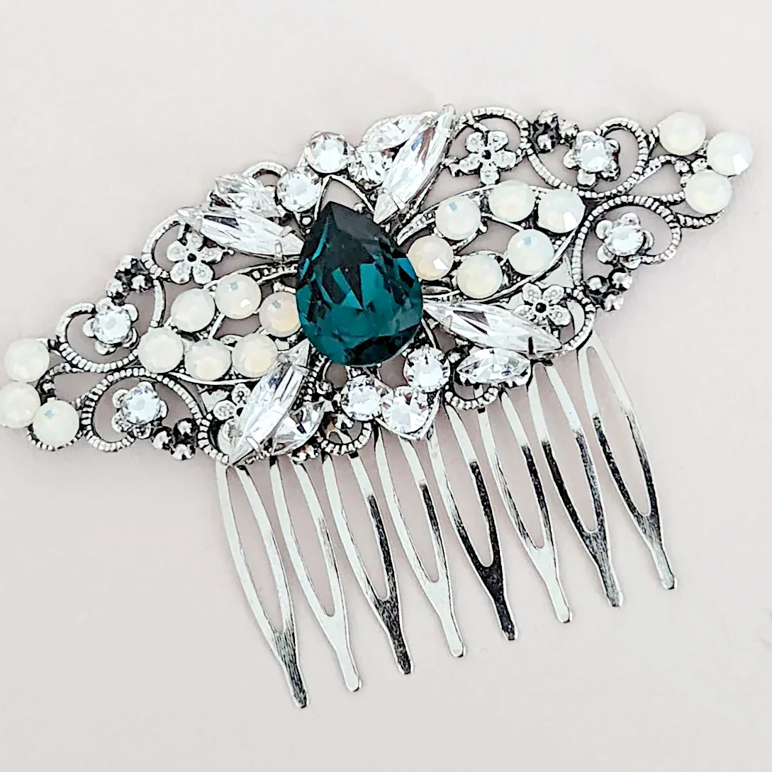 Emerald Hair Comb