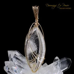 Era of Light Lemurian Manifestation Quartz Pendant 14k