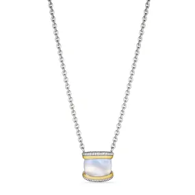 Eternity Necklace with Rainbow Moonstone and 18K Gold