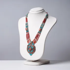 Ethnic Tribal Tibetan Beadwork Necklace from Himalayas