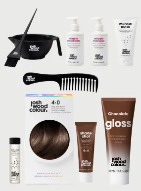 Expert Kit - 4.0 Perm kit, Miracle Shot, Chocolate Shade Shot, Chocolate Gloss x 1, Bowl & Brush, Miracle Mask, Comb, Shampoo, Conditioner