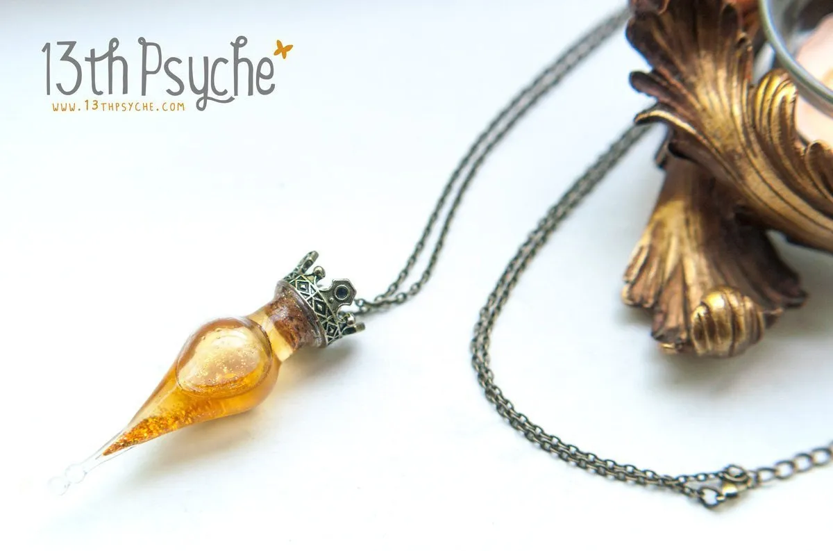 Felix Felicis potion bottle pendant necklace