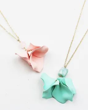 Flower Bud Pendant Necklace