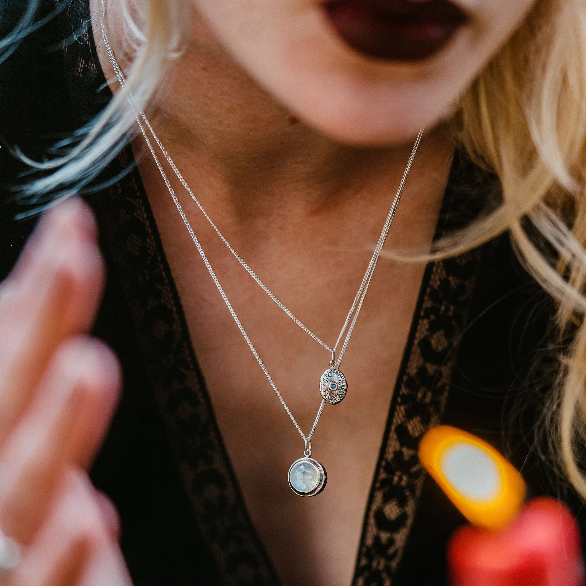 FOREST SECRETS - Sterling Silver Locket Necklace