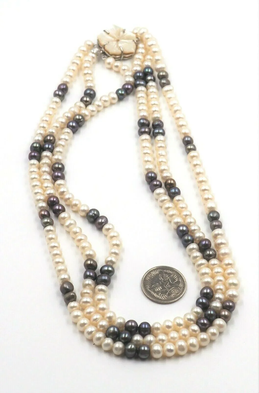 Freshwater Pearl Triple Strand Necklace