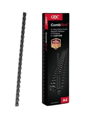 GBC BINDING COMB ROUND 21RG 22MM BLACK