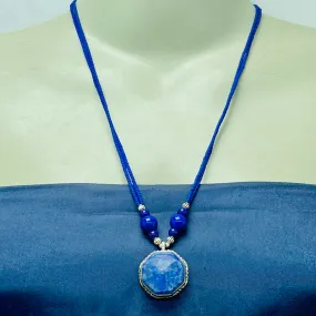 Genuine Royal Blue Lapis Lazuli Stones Necklace