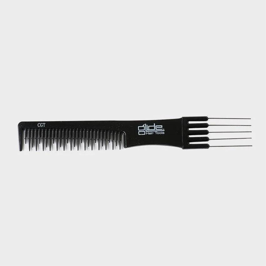 Glide Teasing Comb Black 5 Prong