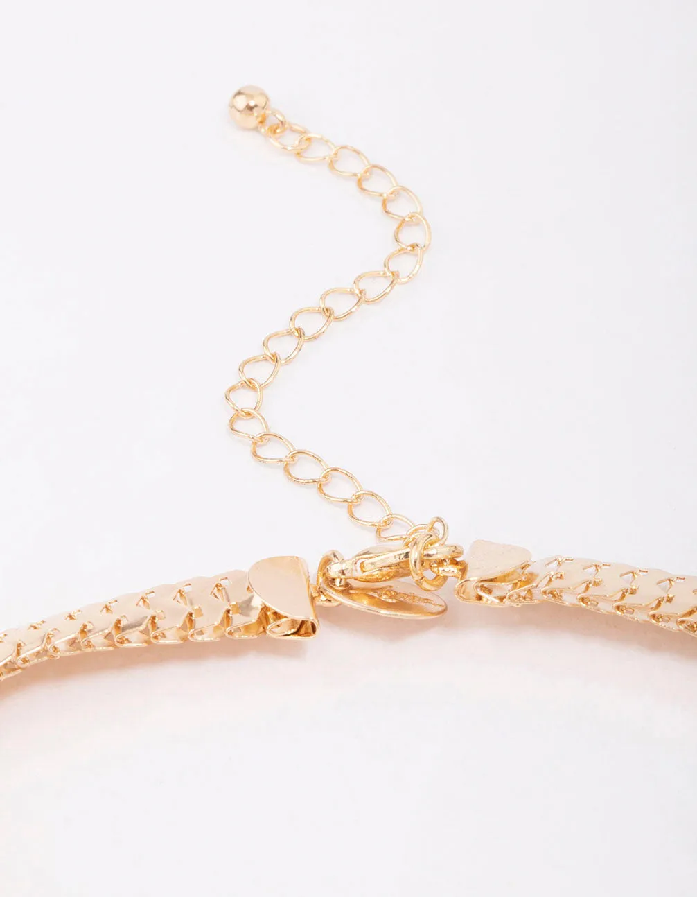 Gold Decorative Geometric Choker