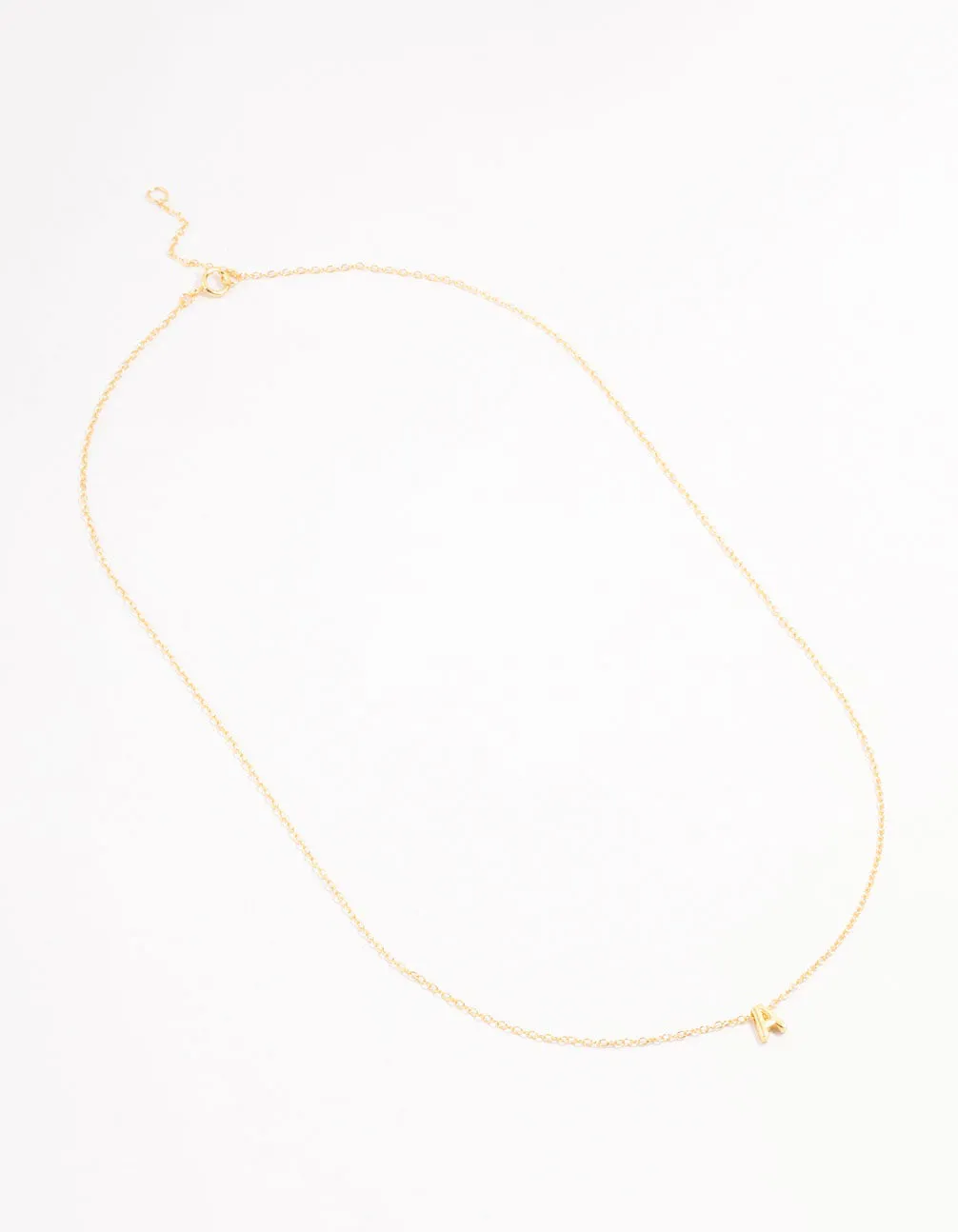 Gold Plated Sterling Silver Initial A Necklace