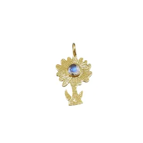 Gold Vermeil Rainbow Moonstone Charm