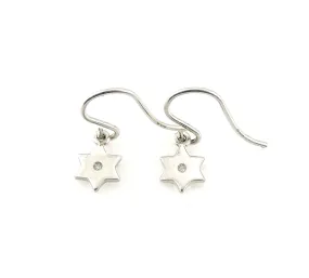 Graceful Star of David Diamond Earrings