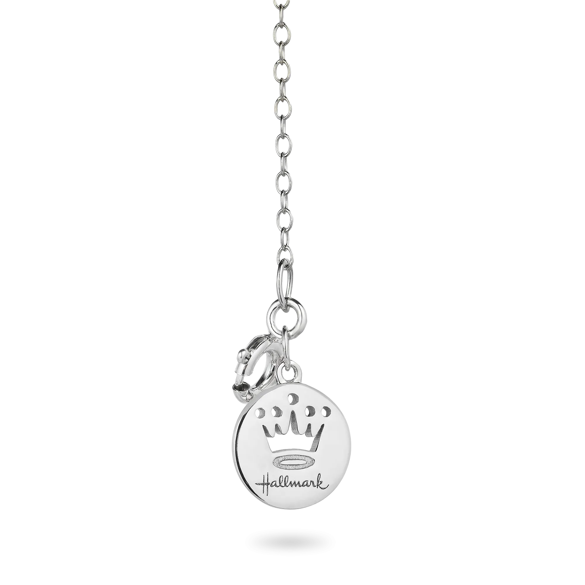 Hallmark Fine Jewelry Sleepy Sloth Necklace in Sterling Silver with Champagne Diamonds & Created Ruby