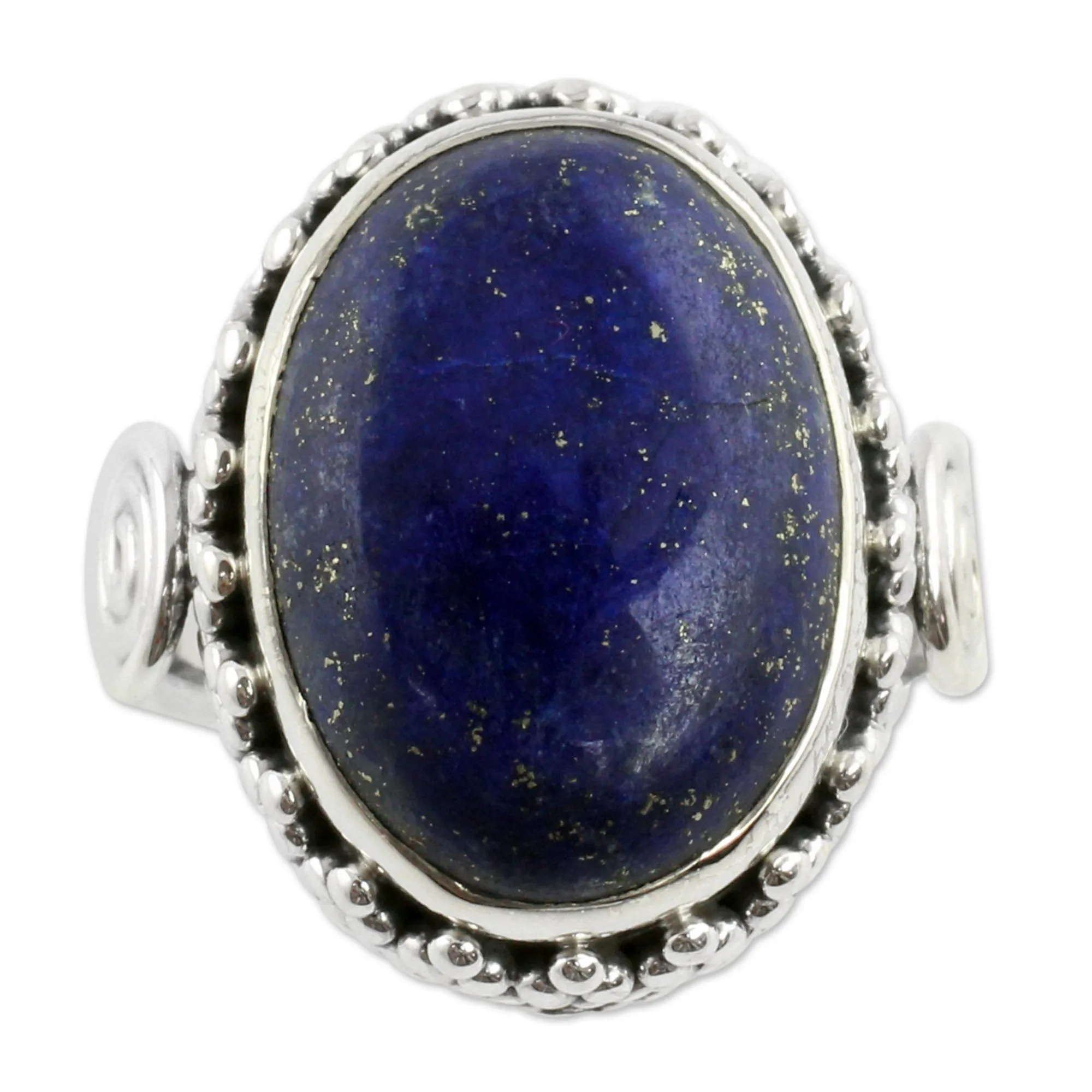 Handcrafted Lapis Lazuli & Sterling Silver Cocktail Ring