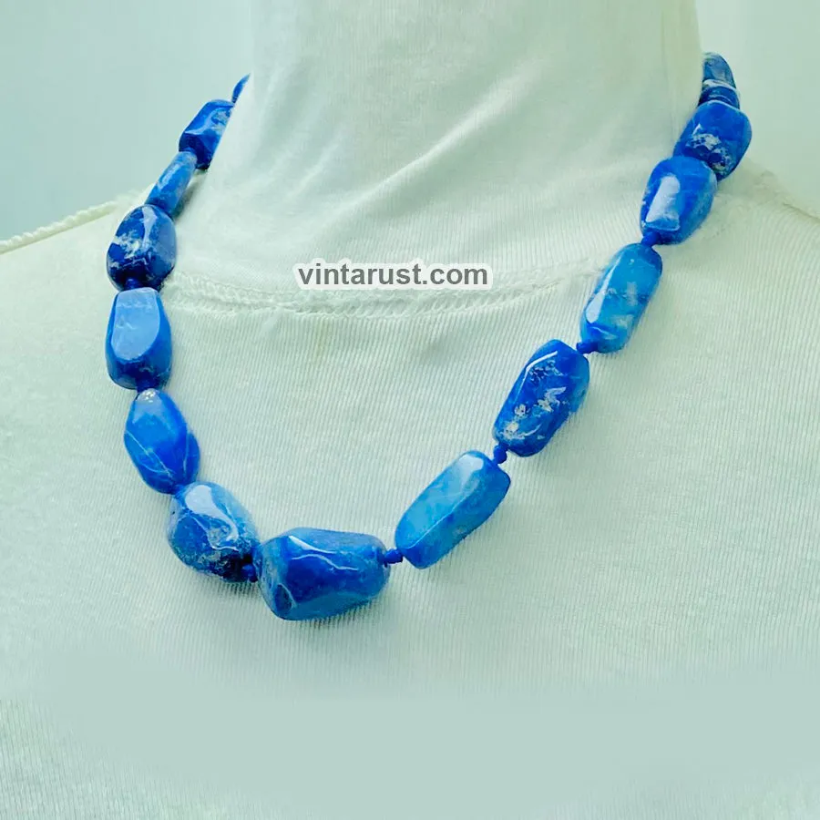 Handmade Lapis Lazuli Gemstone Necklace