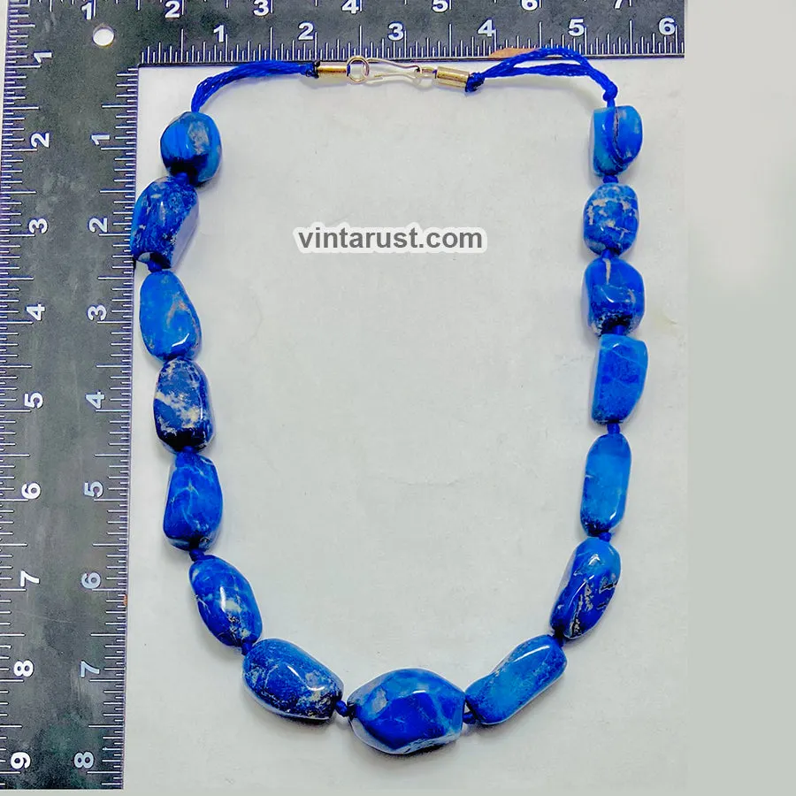 Handmade Lapis Lazuli Gemstone Necklace