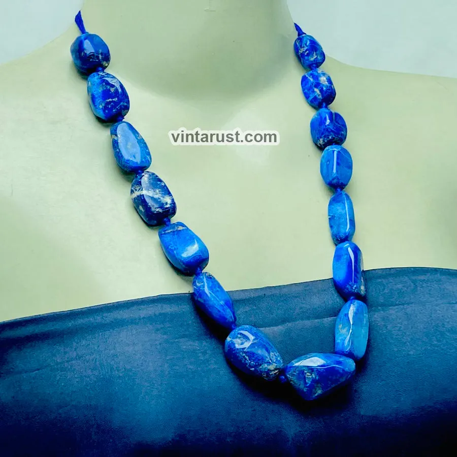 Handmade Lapis Lazuli Gemstone Necklace