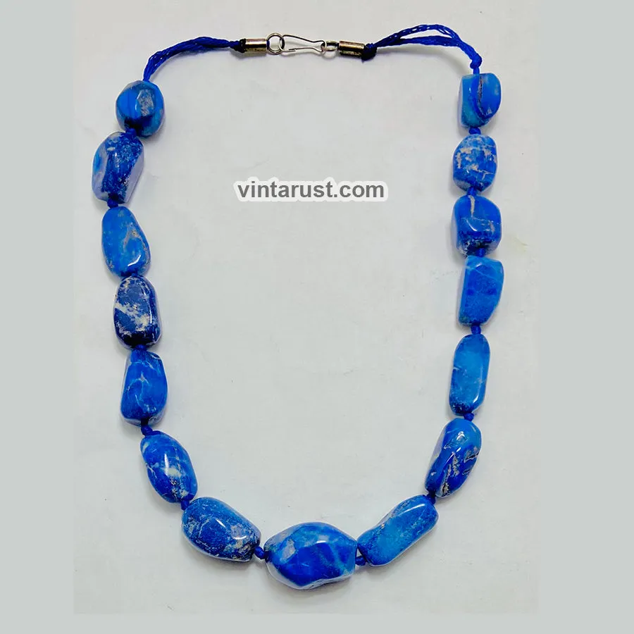 Handmade Lapis Lazuli Gemstone Necklace