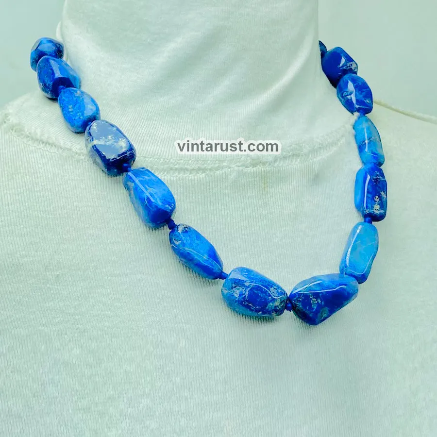 Handmade Lapis Lazuli Gemstone Necklace