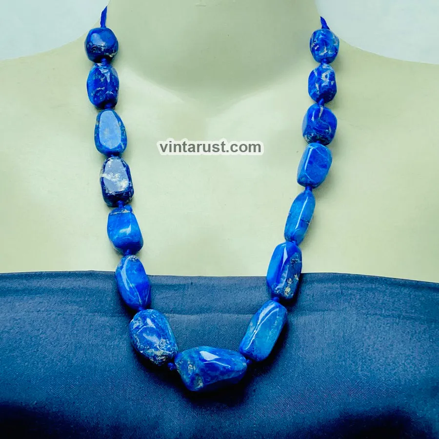 Handmade Lapis Lazuli Gemstone Necklace