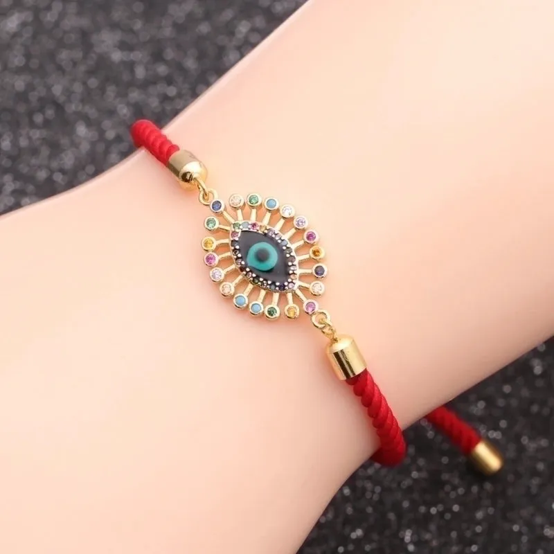 Hot-selling Copper Micro-inlaid Zircon Devil's Eye Bracelet