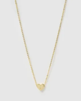 Izoa Kids Heart Alphabet Letter J Necklace Gold