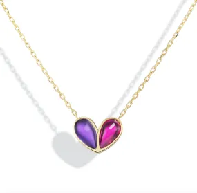 Jumbo Sweetheart Necklace Amethyst & Ruby