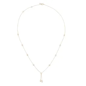 Kisa Rainbow Moonstone Necklace, 18K Gold