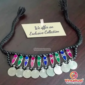 Kuchi Statement Tribal Multicolor Choker Necklace