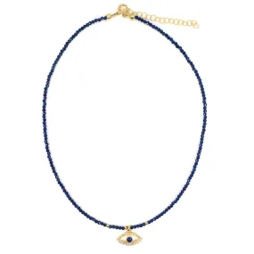 Lapis Evil Eye Choker