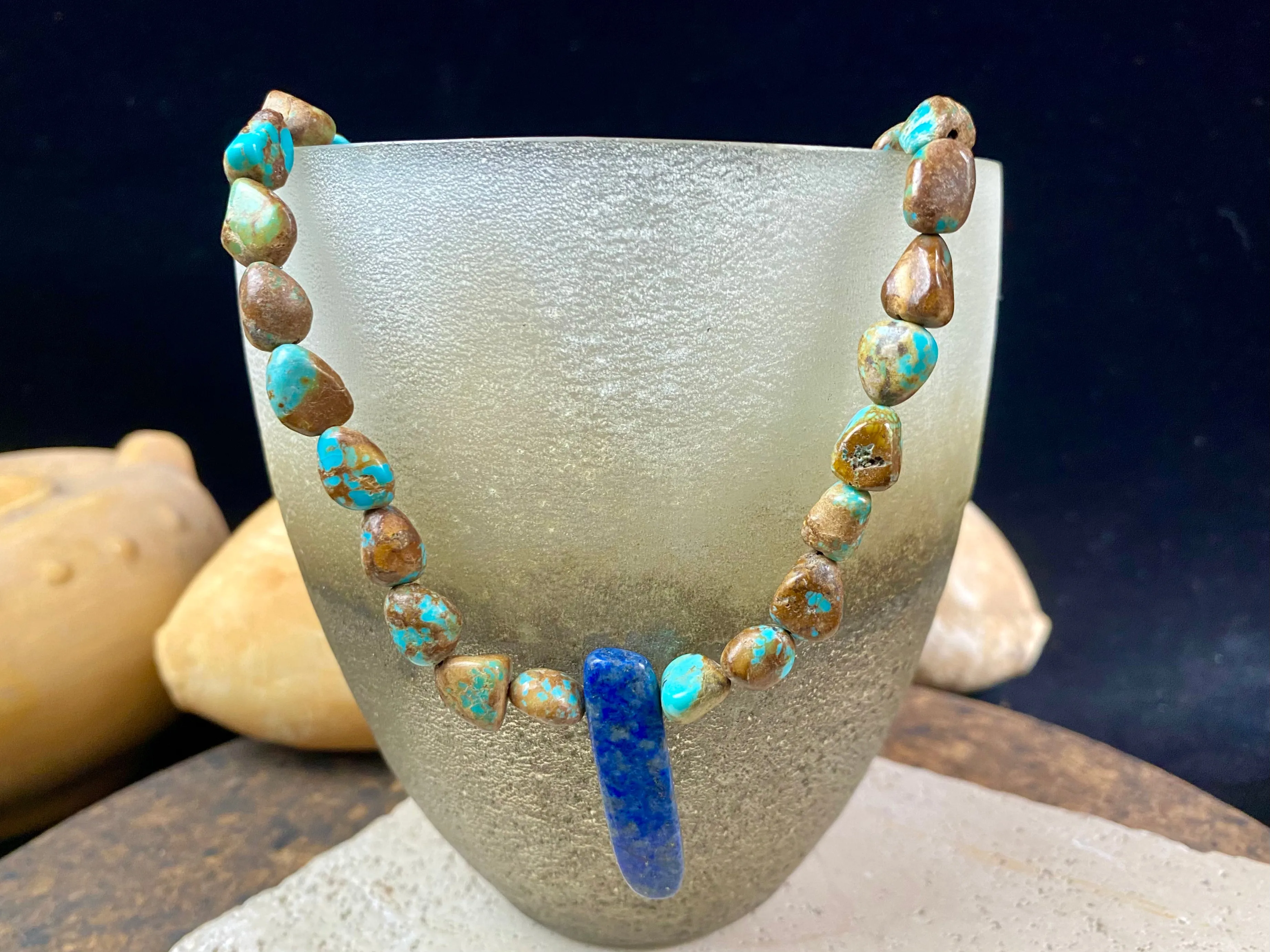 Lapis Lazuli And Tibetan Turquoise Necklace