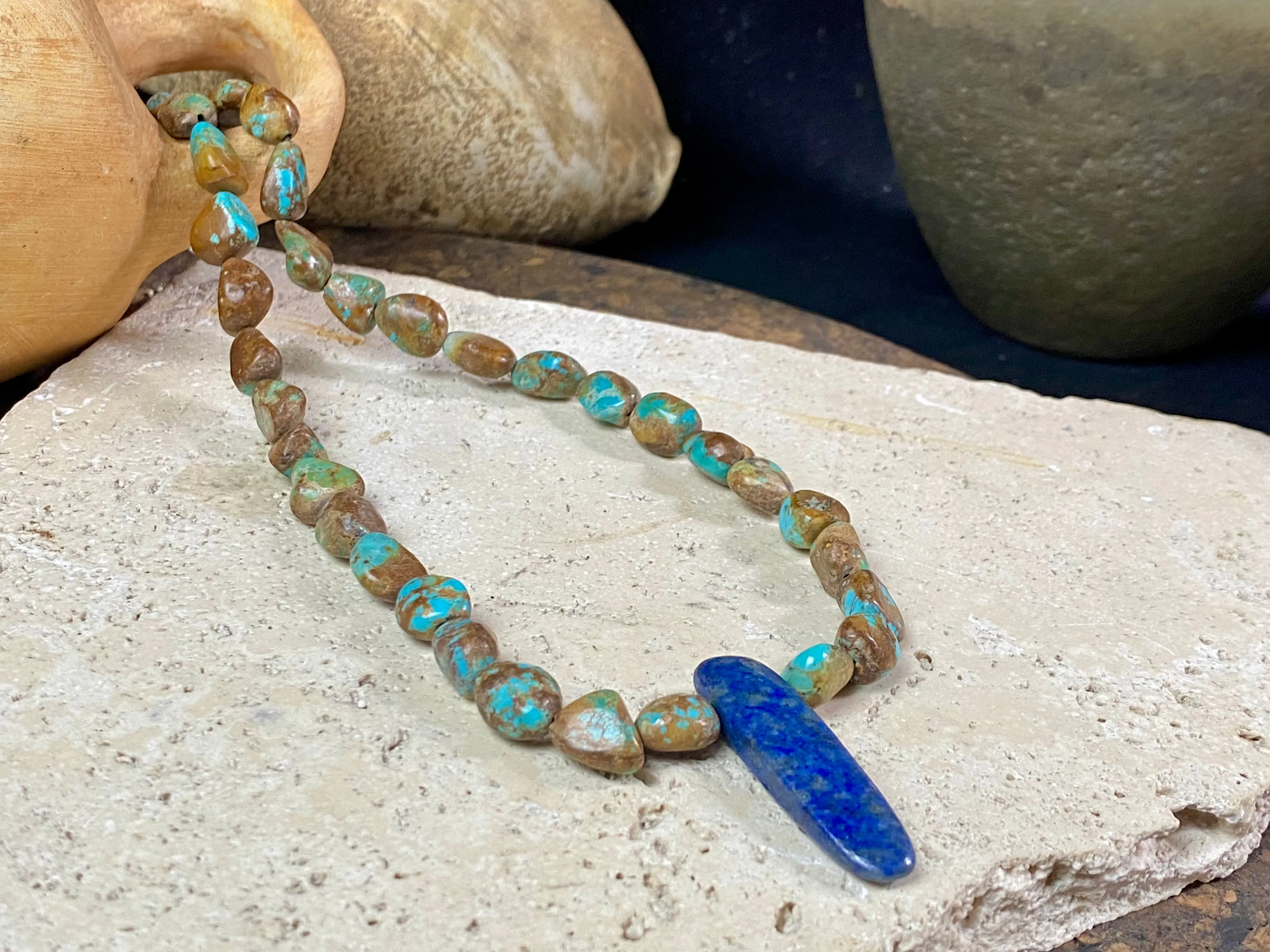 Lapis Lazuli And Tibetan Turquoise Necklace