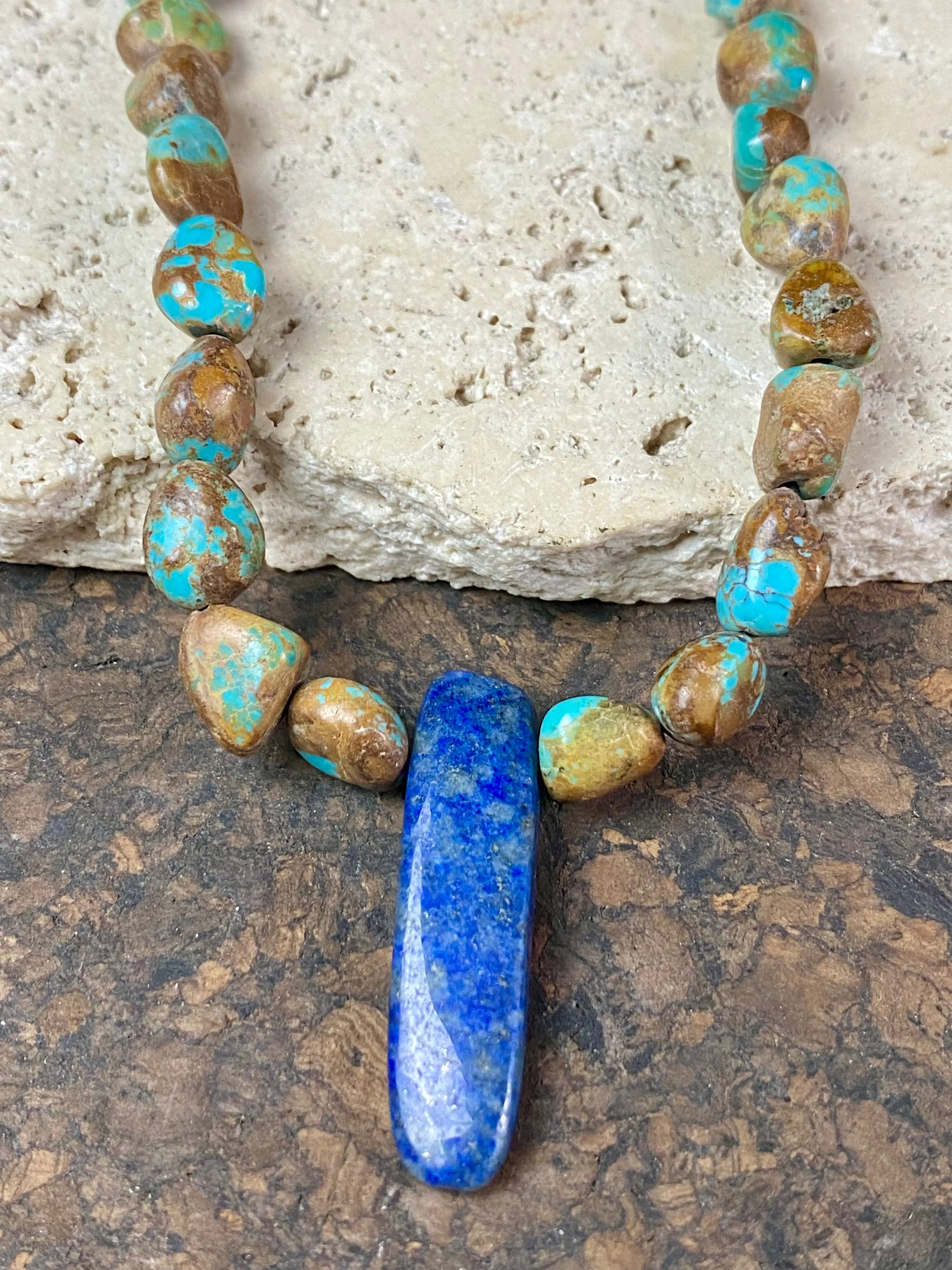 Lapis Lazuli And Tibetan Turquoise Necklace