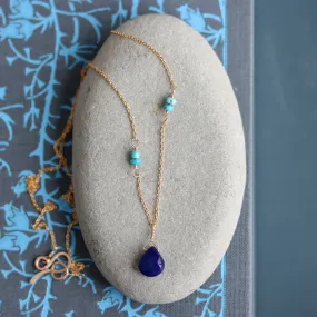 Lapis Lazuli Necklace With Turquoise Details