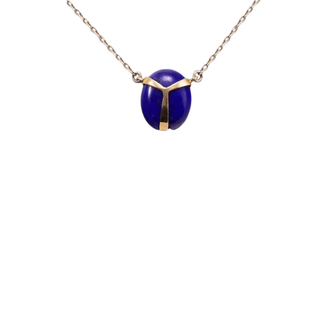 Lapis Lazuli Scarab Necklace