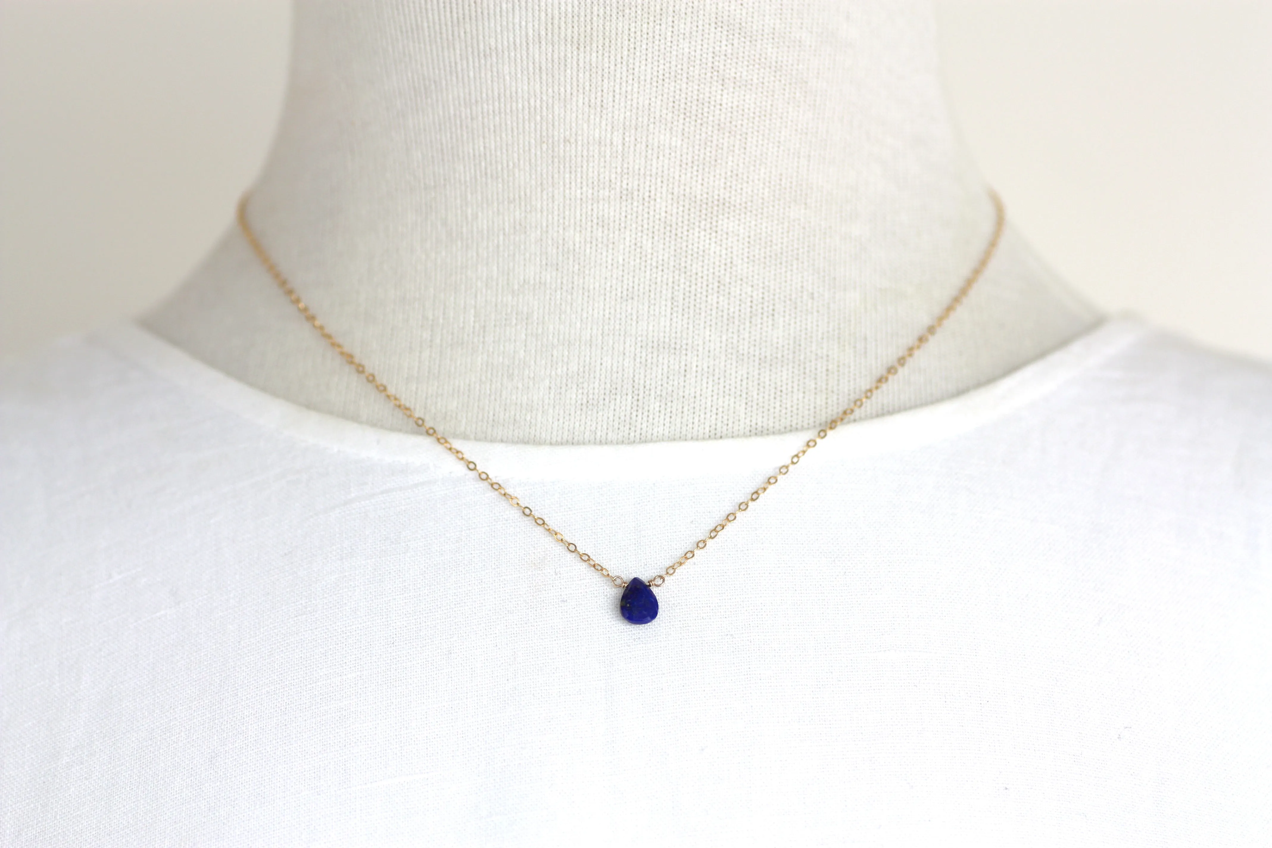 Lapis Lazuli Small Pendant Necklace