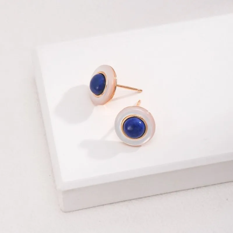 Lapis Lazuli Stud Earrings