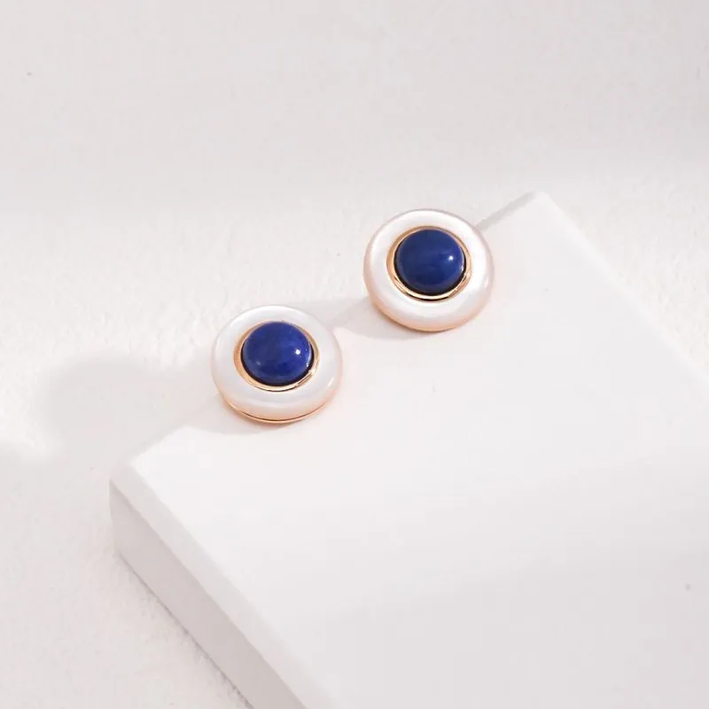 Lapis Lazuli Stud Earrings