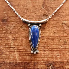 Lapis Pendant with Chain