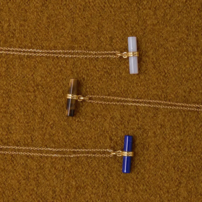 LAPIS T-BAR NECKLACE