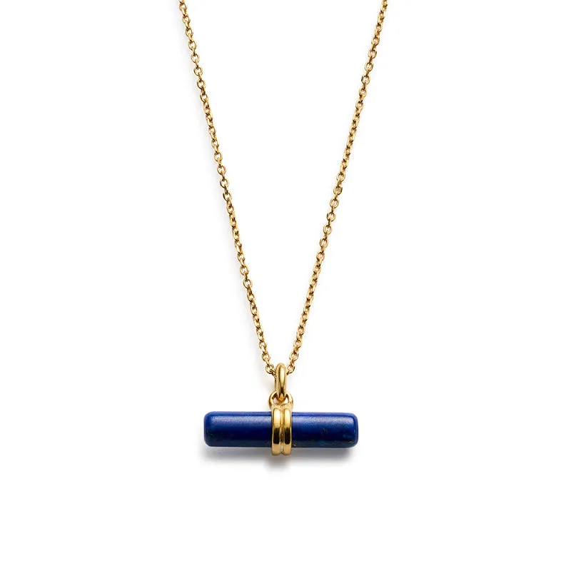 LAPIS T-BAR NECKLACE