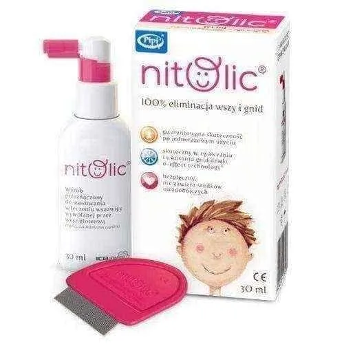 Lice comb, Pipi Nitolic 30ml spray set with comb