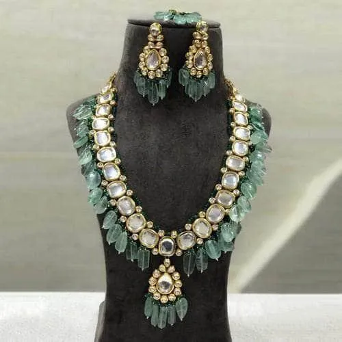 Long Big Kundan Necklace Set